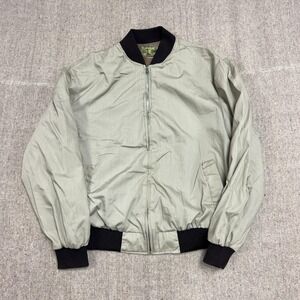 Vintage Stratford Bomber Jacket Mens Medium Beige 1960s Skiing Canada